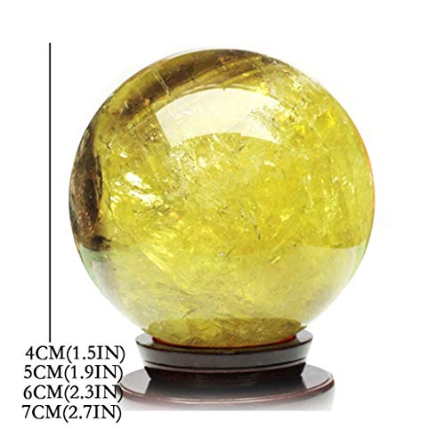 Bola de Cristal Natural hielo agrietado bola de cristal Bola de cristal con la base de Feng Shui Oficina de bola suerte de bola áspera regalo del hogar Pulido Esfera Lente Decoración Oficina