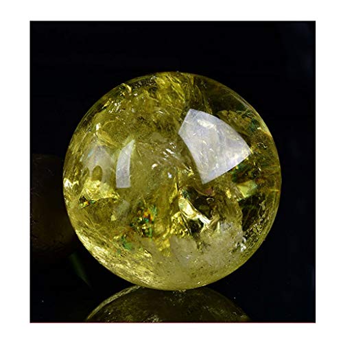 Bola de Cristal Natural hielo agrietado bola de cristal Bola de cristal con la base de Feng Shui Oficina de bola suerte de bola áspera regalo del hogar Pulido Esfera Lente Decoración Oficina