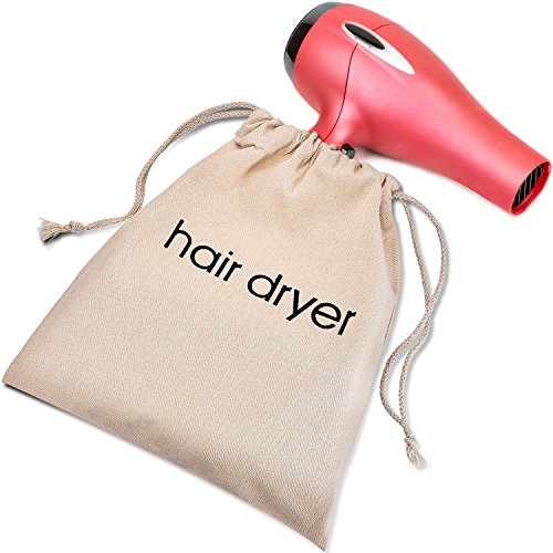 Bolsa de Secador de Pelo Bolsa con Cordón Bolsa de Hairdryer, 11,8 por 13,8 Pulgadas (Beige)