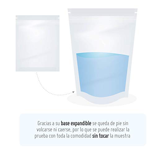 Bolsas de Recolección de Muestra de Orina 100 ml Desechables - Cierre Hermético - Pruebas Médicas - Tests de embarazo, Ovulación, Gota, Salud, Glucosa, pH, Cetonas, Drogas, Análisis de orina - 20 uds