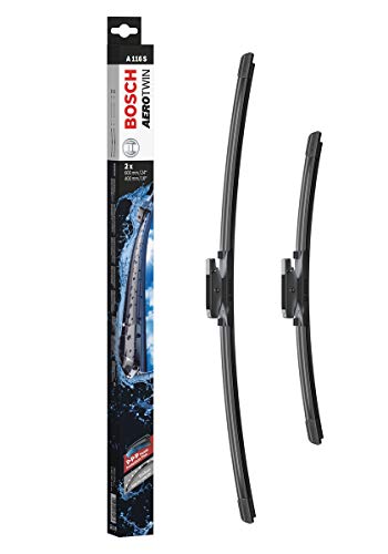 Bosch 3 397 007 116 Escobilla limpiaparabrisas Aerotwin A116S, Longitud: 600/400 mm-1 Juego para el Parabrisas (Frontal), Negro