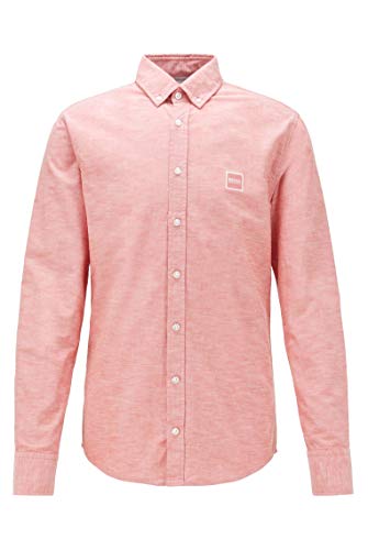 BOSS Mabsoot' Camisa, Naranja (Dark Orange 805), Medium para Hombre