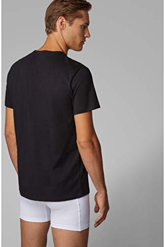 BOSS T-shirt Rn 2p Co Camiseta, Negro (Black 1), Medium (Pack de 2) para Hombre