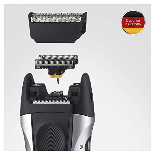 Braun 10B Pack de Recambio para Afeitadora Eléctrica Hombre Series 1/Freecontrol/CruZer con Láminas de Recambio y Portacuchillas, Negro