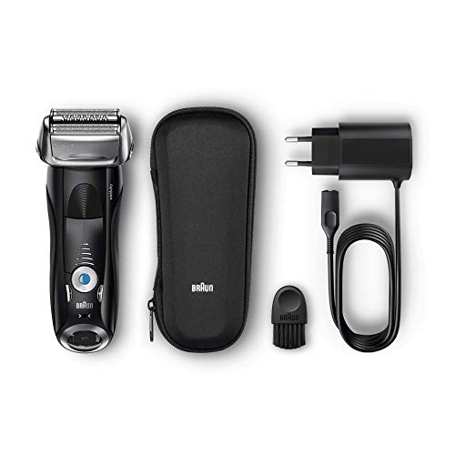 Braun Series 7 7840 s - Afeitadora eléctrica para hombre de lámina, en húmedo y seco, máquina de afeitar barba recargable e inalámbrica, negro