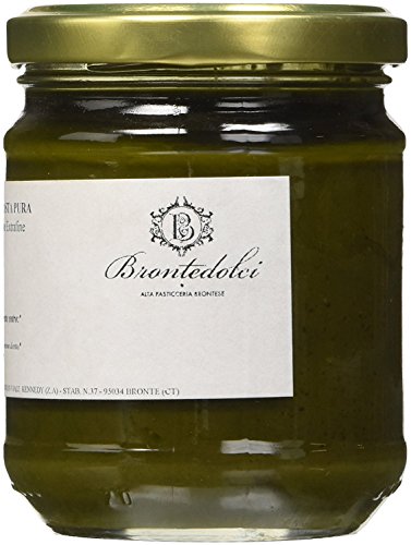 Brontedolci - 100% pura Pasta de Pistachos Verde crudos del Etna - 2 x 190g