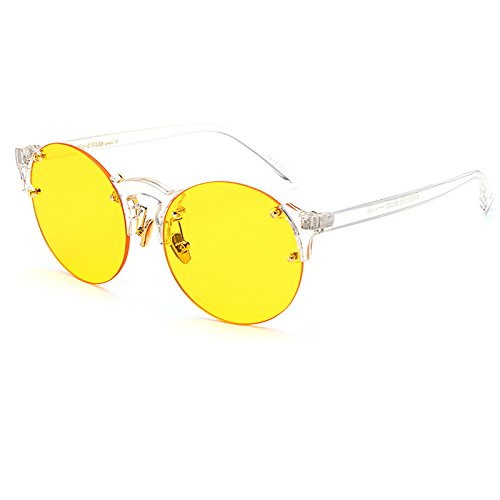 Burenqi@ Mujer Calidad Cat'S Eye Candy Color de Moda Verano Gafas Gafas Redondas UV400,E