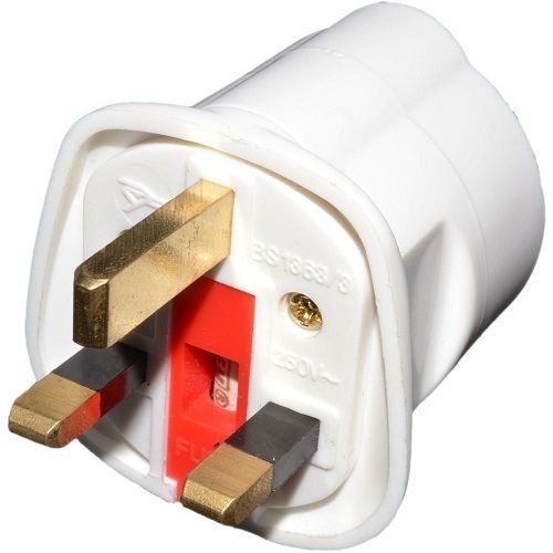 CABLEPELADO Adaptador de Enchufe de Europeo a Enchufe UK (1x, Blanco)