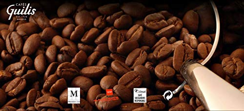 CAFES GUILIS Café en Grano Descafeinado Arábica Tueste Natural Sabor Aroma Espresso 1 Kg