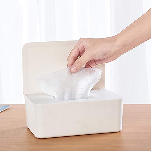 Caja para toallitas húmedas, Dispensador de Toallitas Mojado Tejido Caja Mantiene Toallitas Fresco con Tapa Sello Caja Dispensadora de Toallitas Húmedas Caja de Almacenamiento para Toallitas Húmedas