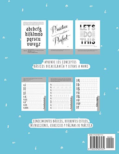 Caligrafía y lettering creativa: Una guía para principiantes con instrucciones, ejercicios, páginas de práctica y más!