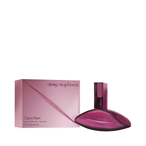 CALVIN KLEIN Deep Euphoria Eau DE Toilette 50ML VAPORIZADOR Unisex Adulto, Negro, 50 ml