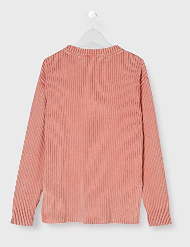 Calvin Klein Relaxed Washed Rib Sweater Sudadera, Morado (Brandied Apricot VAZ), 36 (Talla del Fabricante: Small) para Mujer