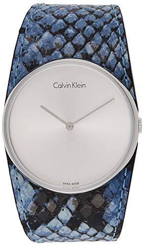 Calvin Klein Reloj Analógico para Mujer de Cuarzo con Correa en Cuero K5V231V6