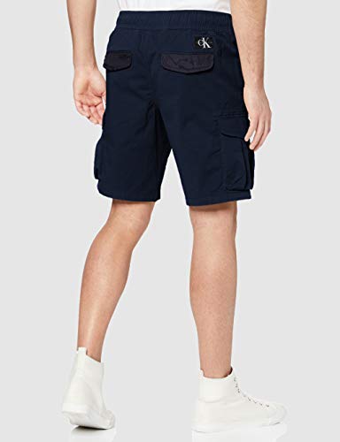 Calvin Klein Simple Washed Cargo Short, Azul (Night Sky Chw), W30 (Talla del Fabricante: Ni30) para Hombre