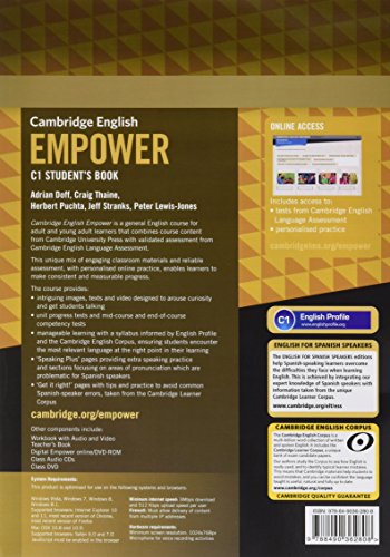 Cambridge English Empower for Spanish Speakers C1 Learning Pack (Student's Book with Online Assessment and Practice and Workbook)