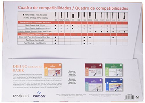 Canson 403159 - Papel para dibujo, 10 hojas, Multicolor, A3