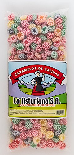 Caramelos Moritas La Asturiana - Pequeñas moras de confección artesana, de diversos sabores y colores, sin gluten, bolsa de 1 kilo