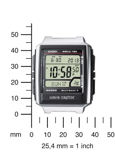 Casio WAVE CEPTOR Reloj Radiocontrolado, Negro, para Hombre, con Correa de Resina, WV-59E-1AVEF