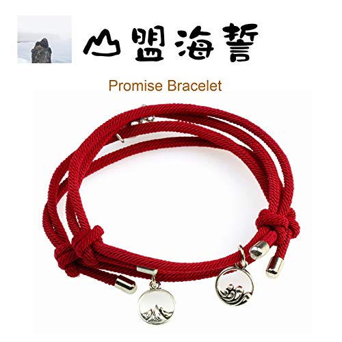 CASSIECA 4Pcs Pulsera Magnética Atracción Mutua Pulsera Roja Amuleto del Parejas Pulsera Cordón Unisex Pulsera Ajustable para Mujeres Hombres Tibetano Pulsera Amistad