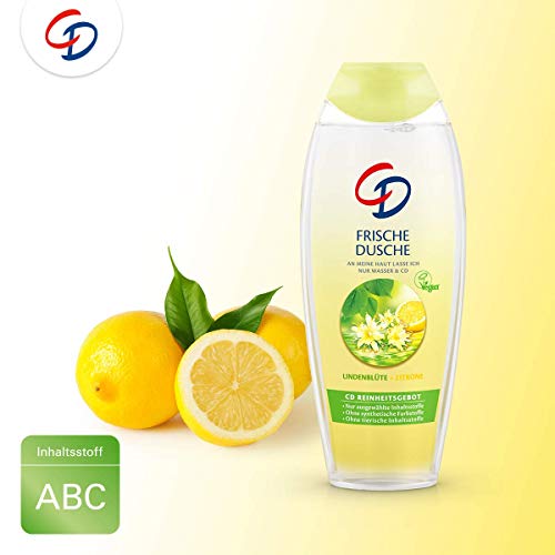 CD los Restos ducha tilo flor & Limón 250 ml/Gel De Ducha Para Piel Sensible Adecuado en pack de 6, 6 x 250 ml)