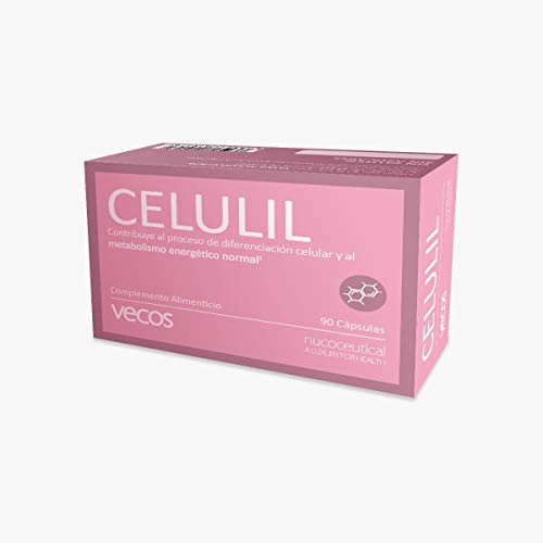 Celulil Vecos para combatir la celulitis y la piel naranja - Anticelulítico y reductor intensivo que alisa y tonifica la piel – 100% natural – 90 cápsulas