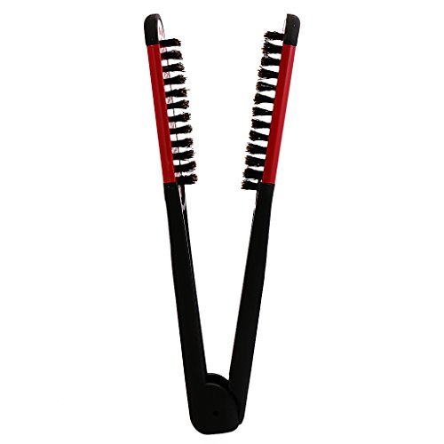 Cepillo Plancha de Pelo De Desenredar Peine Alisador Para Todo Tipo de Cabello Rojo