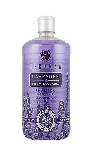 Champú con Aceite Esencial Orgánico de Lavanda, de Leganza para Cabello Graso o Cuero Cabelludo Sensible 1000 ml Sin Parabenos Sin Siliconas