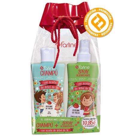 Champú + desenredante Farline con aceite del árbol del té (2 envases de 250 ml c/u)