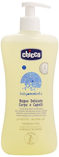 Chicco baby moments - Gel limpiador delicado para cuerpo y cabello - pH Neutro, 500 ml