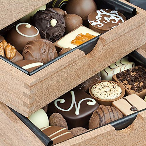 ChocoGrande - Ladies - 30 exclusivos Surtido De Pralinés | bombones Praliné | regalo en caja de madera | sabores | Chocolate | Cumpleaños | Mujer | Dia de la madre | San valentín | Dulces navideños