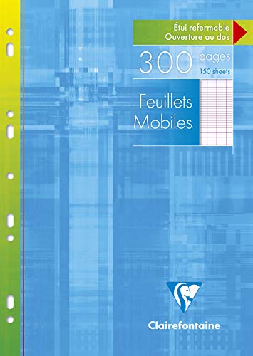 Clairefontaine 175511AMZC - Lote de 3 estuches de 300 páginas A4 (210 x 297 mm), 900 páginas en total, Rayado francés Séyès