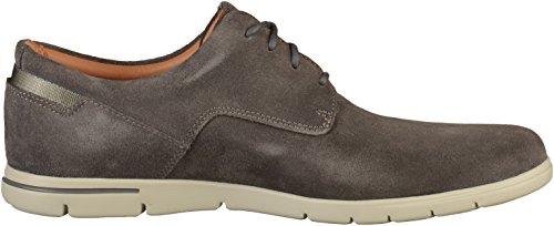 Clarks Vennor Walk, Zapatos de Cordones Derby para Hombre, Gris (Grey Suede-), 43 EU