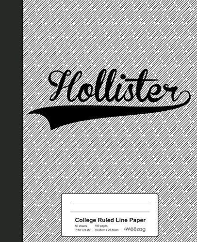 College Ruled Line Paper: HOLLISTER Notebook (Weezag College Ruled Line Paper Notebook)