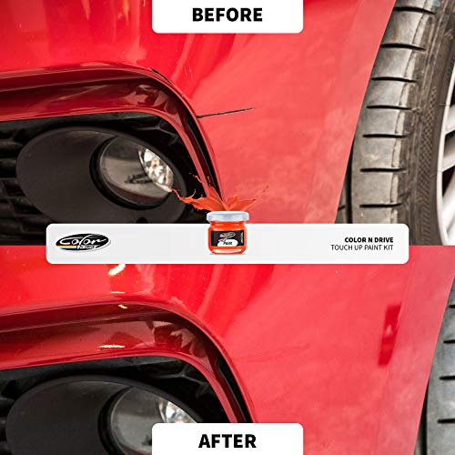 Color N Drive for Hyundai Automotive Touch Up Paint | VX - Samba Red/Rally Red | Paint Scratch Repair, Exact Match Guarantee - Basic