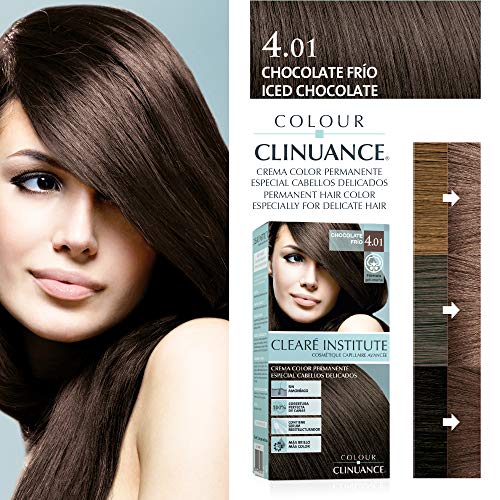 Colour Clinuance. Tinte Capilar Cabellos Delicados. 4.1 Chocolate Frío, Coloración Permanente Sin Amoniaco, Más Brillo, Color Intenso, 100% Cobertura, Testado Dermatologicamente, Pack de 3