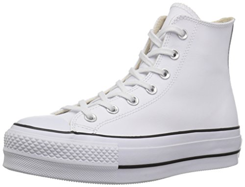 Converse Chuck Taylor CTAS Lift Clean Hi, Zapatillas Altas para Mujer, Blanco (White/Black/White 102), 37.5 EU