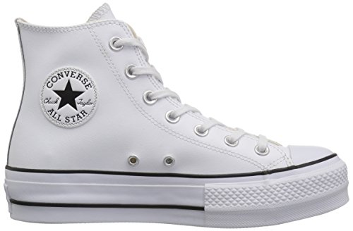 Converse Chuck Taylor CTAS Lift Clean Hi, Zapatillas Altas para Mujer, Blanco (White/Black/White 102), 37.5 EU