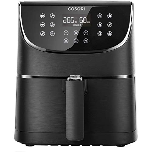 COSORI Freidora sin Aceite 5,5L, Freidora Aire Caliente con 11 Programas, Air Fryer con Función Mantener Caliente, Pantalla LED Táctil, Temporizador, Sin BPA ni PFOA, 100 Recetas PDF, 1700W