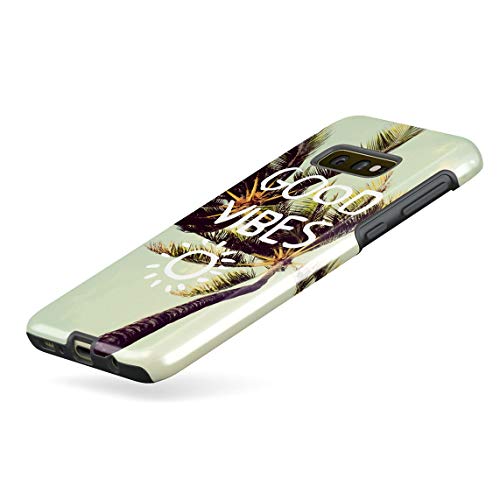 Cover Universe Funda para Samsung Galaxy S10e Good Vibes Tropical Palms, Resistente a los Golpes, Carcasa Dura de PC de 2 Capas + Funda Protectora de Diseño Híbrido de TPU