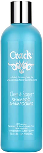 Crack Clean & Soaper Shampoo Mujeres Champú 296ml - champues (Mujeres, Champú, 296 ml, Hidratante, Protección, Brillo, Lather, rinse, repeat. Finish with Crack styling products for complete hair support system!)