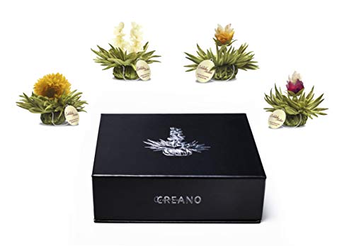 Creano Mix de 6 Flores de Télini "Fior di Tèlini" - Té en Elegante Caja Magnética con Relieve de Plata | "Té blanco"