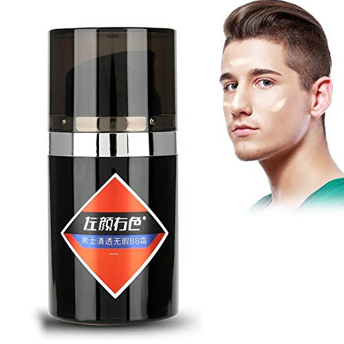 Crema BB para Hombre, Corrector + Maquillaje + Rosa + Aislamiento, Transparente y Sin Defectos, Maquillaje Natural Desnudo(#1)