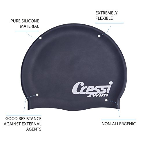 Cressi Silicone Cap Gorro de baño, Unisex Adulto, Azul Oscuro, Uni