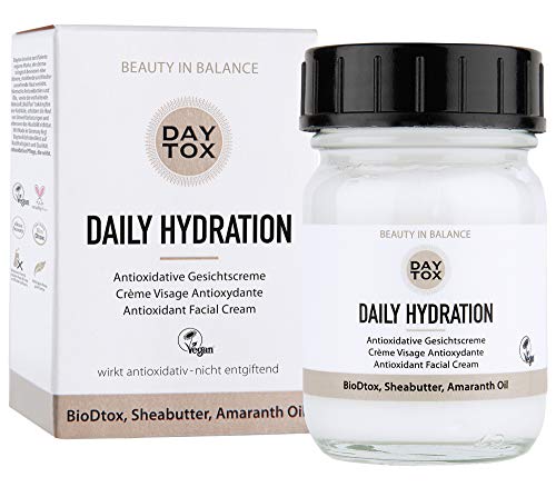 DAYTOX Daily Hydration - Crema Facial Antioxidante - Protección contra los Radicales Libres - Vegano - Sin Colorantes, sin Silicona y sin Parabenos - 1 x 50 ml