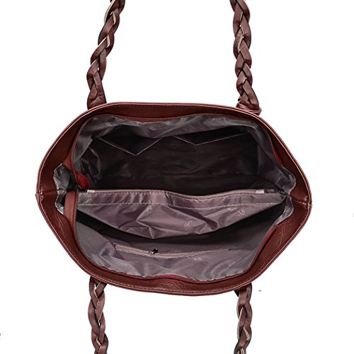 DEERWORD Para mujer Bolsos bandolera Carteras de mano Bolsos totes Carteras de mano con asa Cuero Fekete