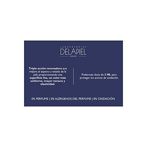 Delapiel Serum Facial - Renovación Ácido Glicólico 10% -Rejuvenecimiento - 15 Ampollas