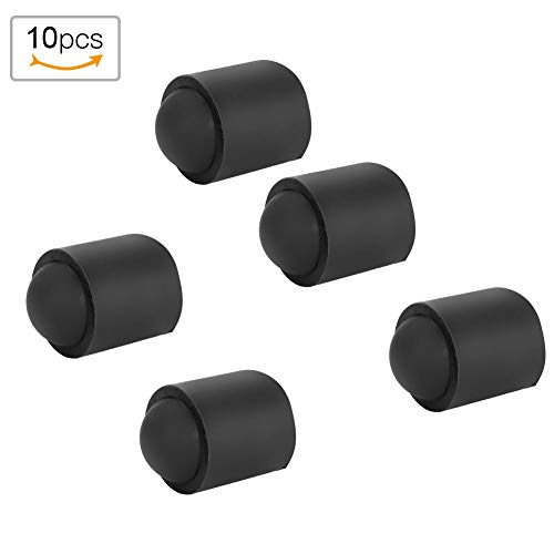 Demeras Cubierta de Punta de Taco de Billar Cubierta de Palo de Taco de Billar de Goma Suave para Accesorios de Billar de Piscina(Negro)