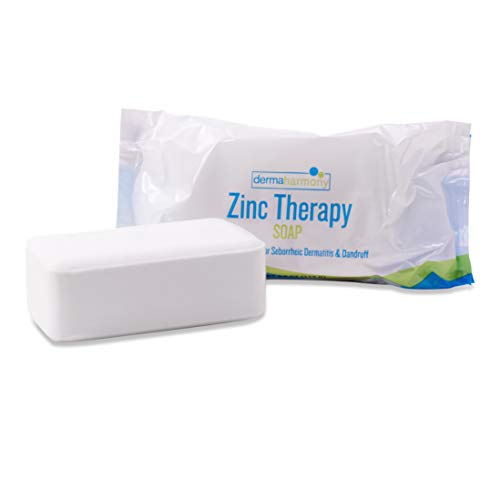 DermaHarmony 2% Pyrithione Zinc (ZnP) Bar Soap 4 oz - Crafted for Those with Skin Conditions - Seborrheic Dermatitis, Dandruff, Psoriasis, Eczema, etc.