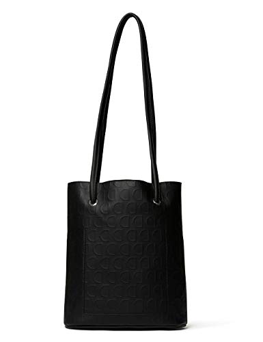 Desigual Bols_lazarus_nerima Exepción - Bolso de mano para mujer, 8 x 28 x 24 cm, color negro